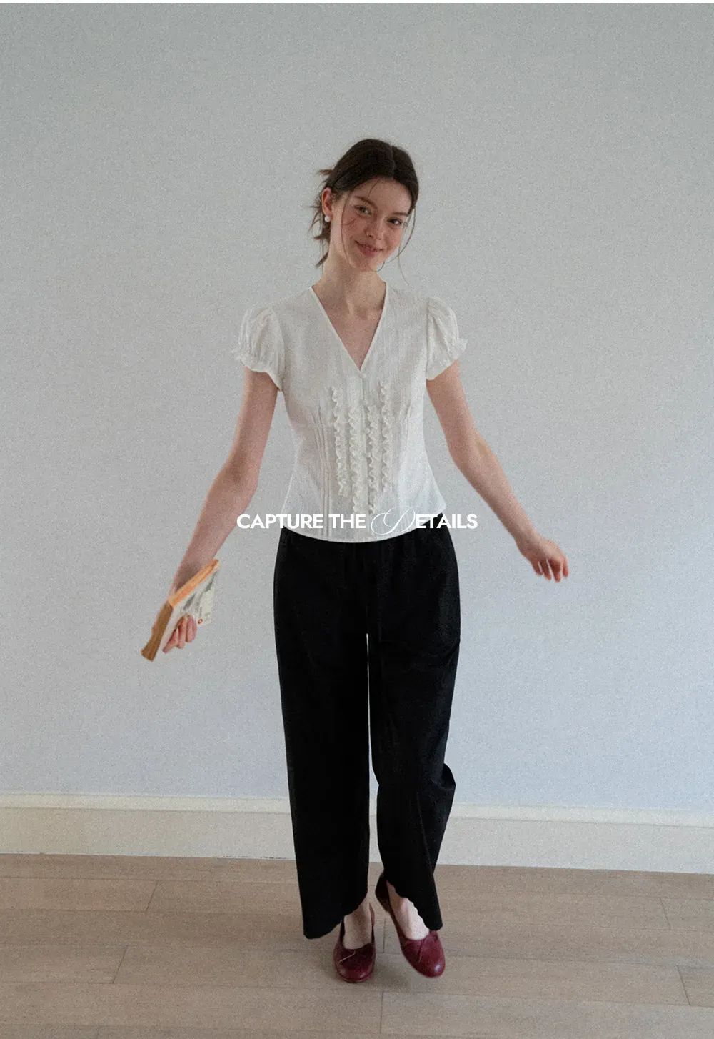 Elastic Waist Drawstring Wide Leg Casual Pants