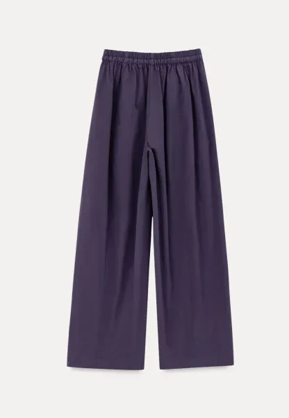 Elastic Waist Drawstring Wide Leg Casual Pants