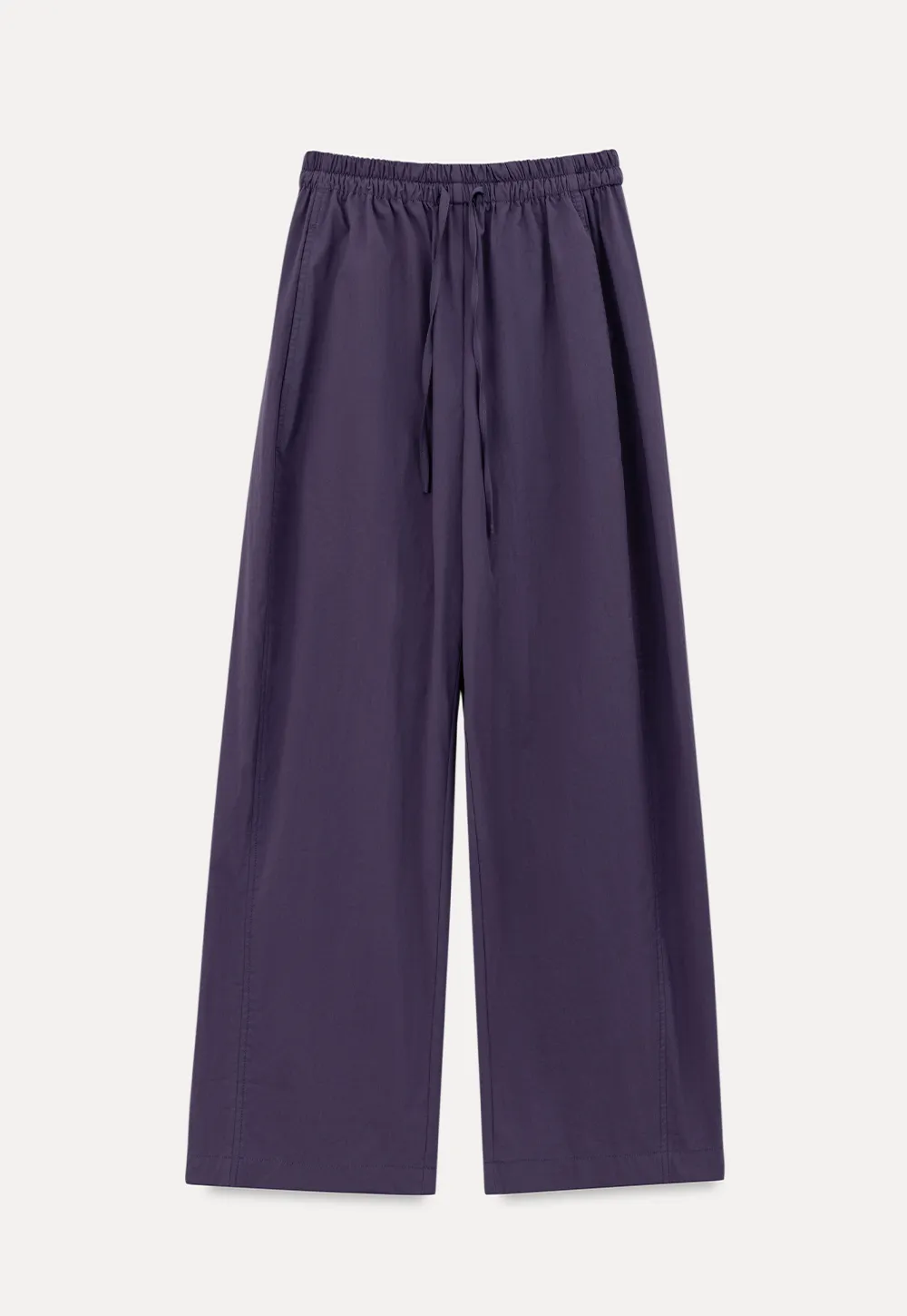 Elastic Waist Drawstring Wide Leg Casual Pants