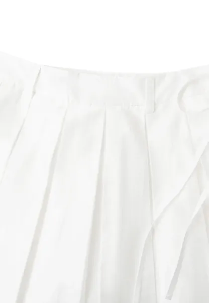 Pleated Layered High Waist Casual Pants