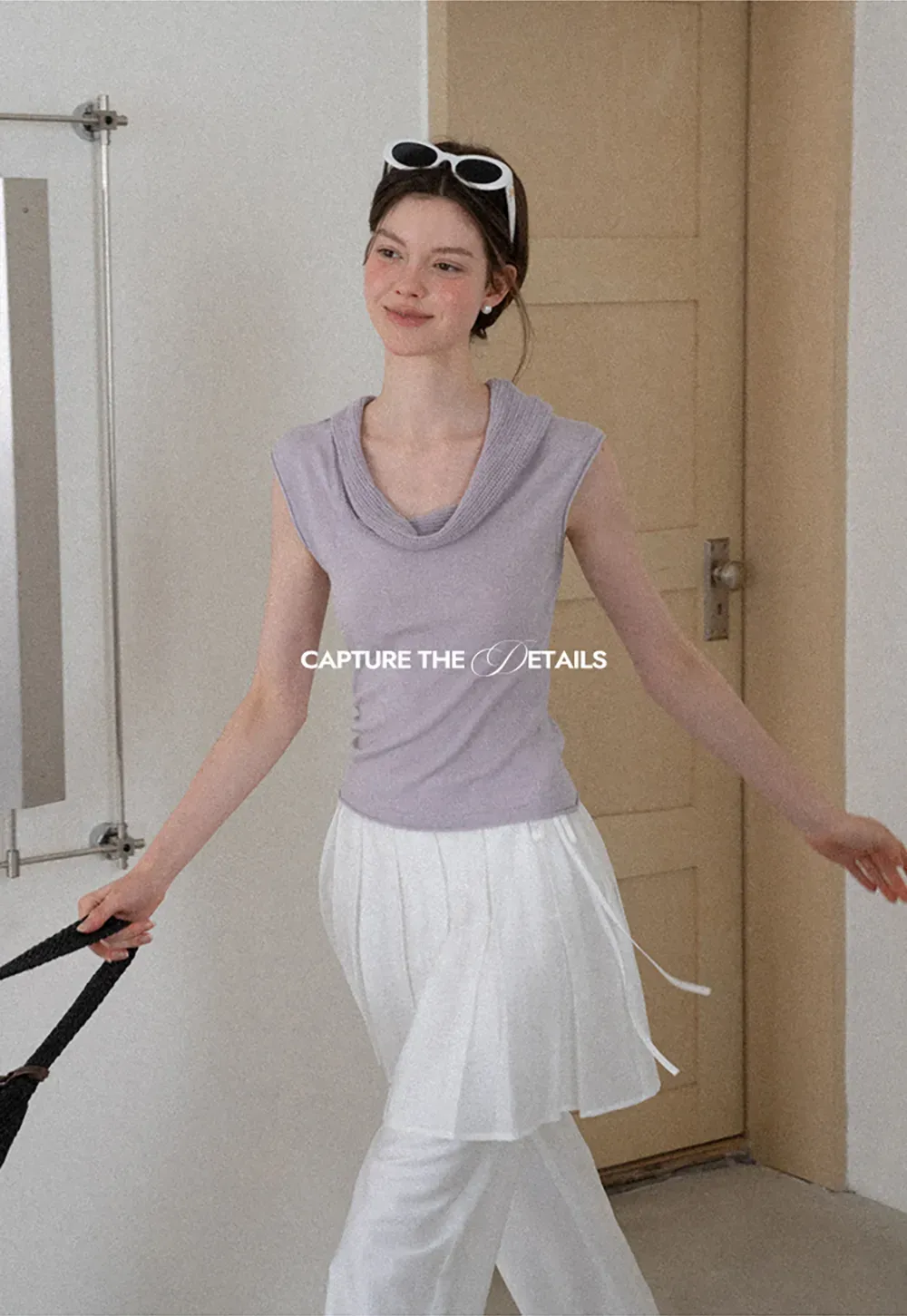 Pleated Layered High Waist Casual Pants