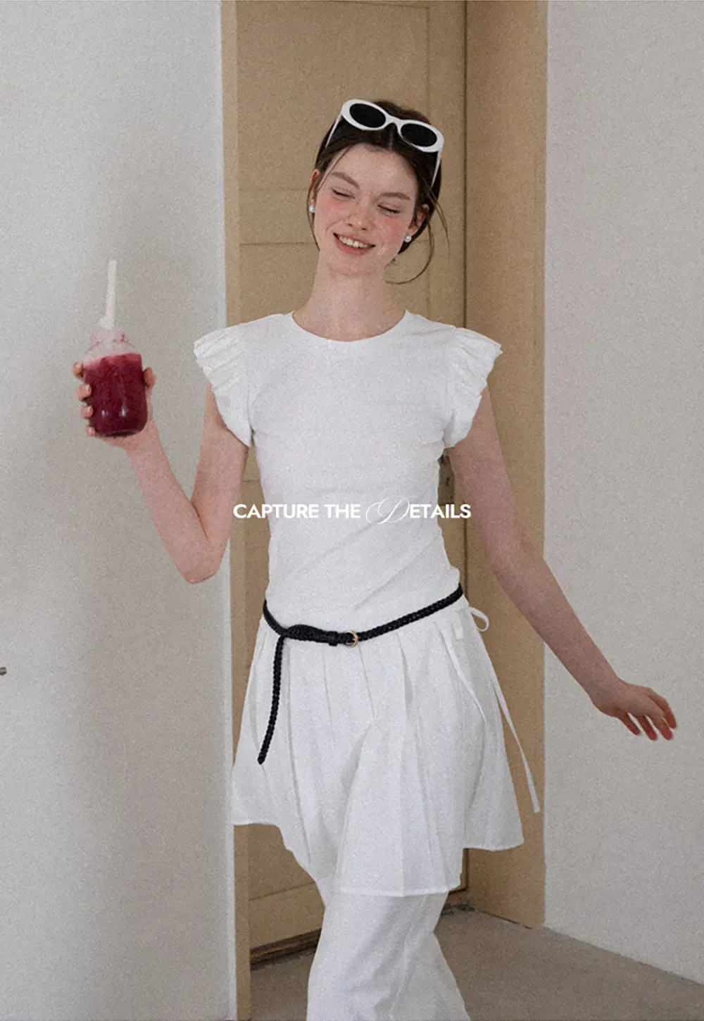 Pleated Layered High Waist Casual Pants