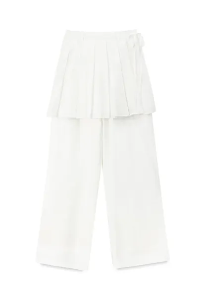 Pleated Layered High Waist Casual Pants