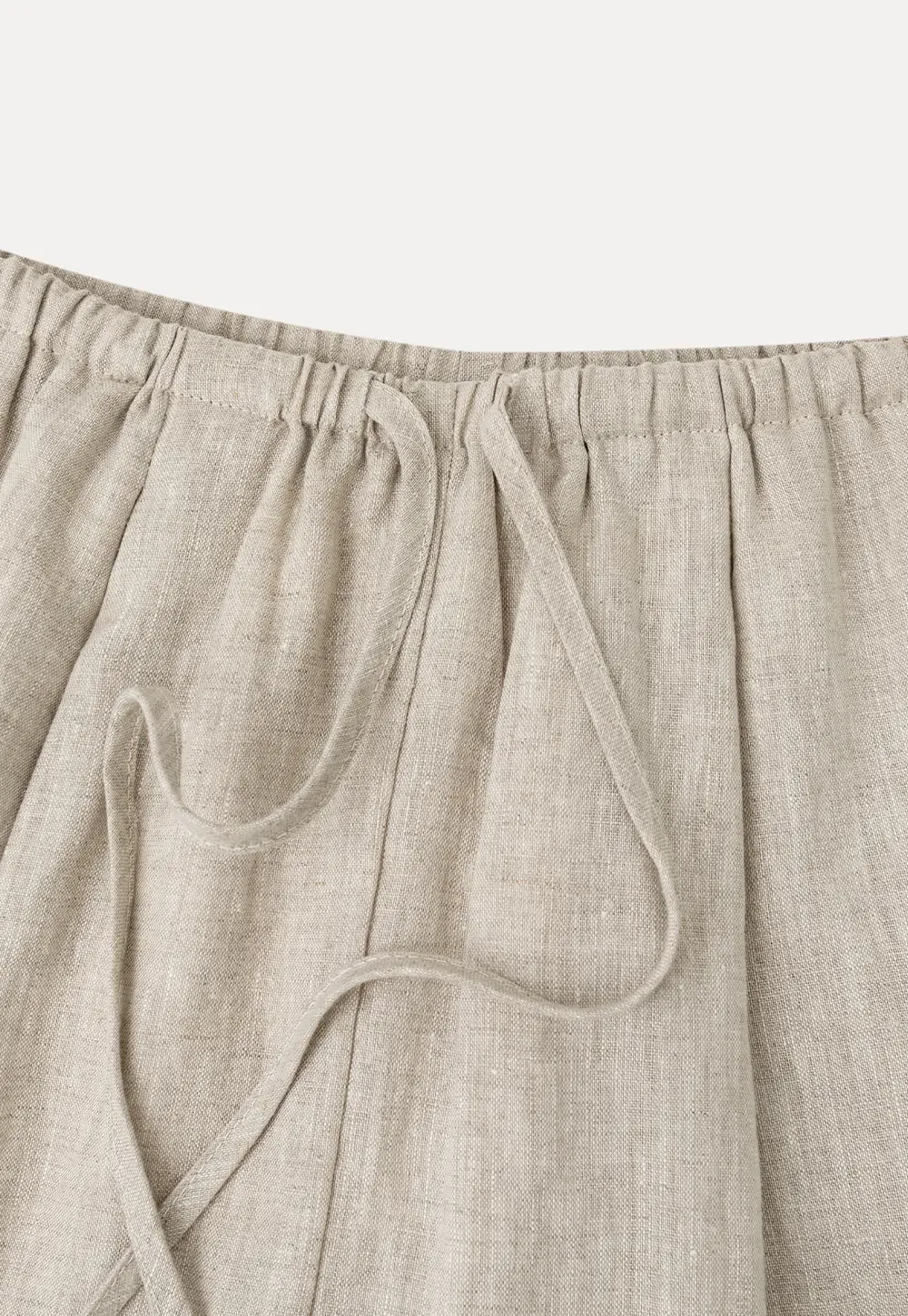Elastic Waist Pleated Loose Fit Casual Pants