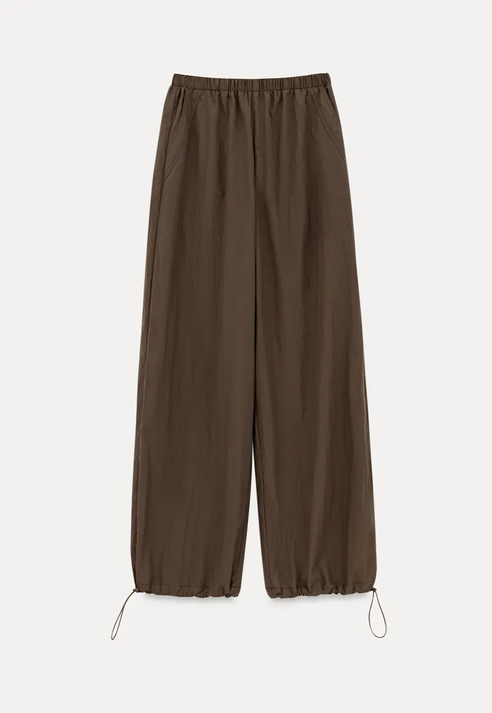 Elastic Waist Wide Leg Casual Pants