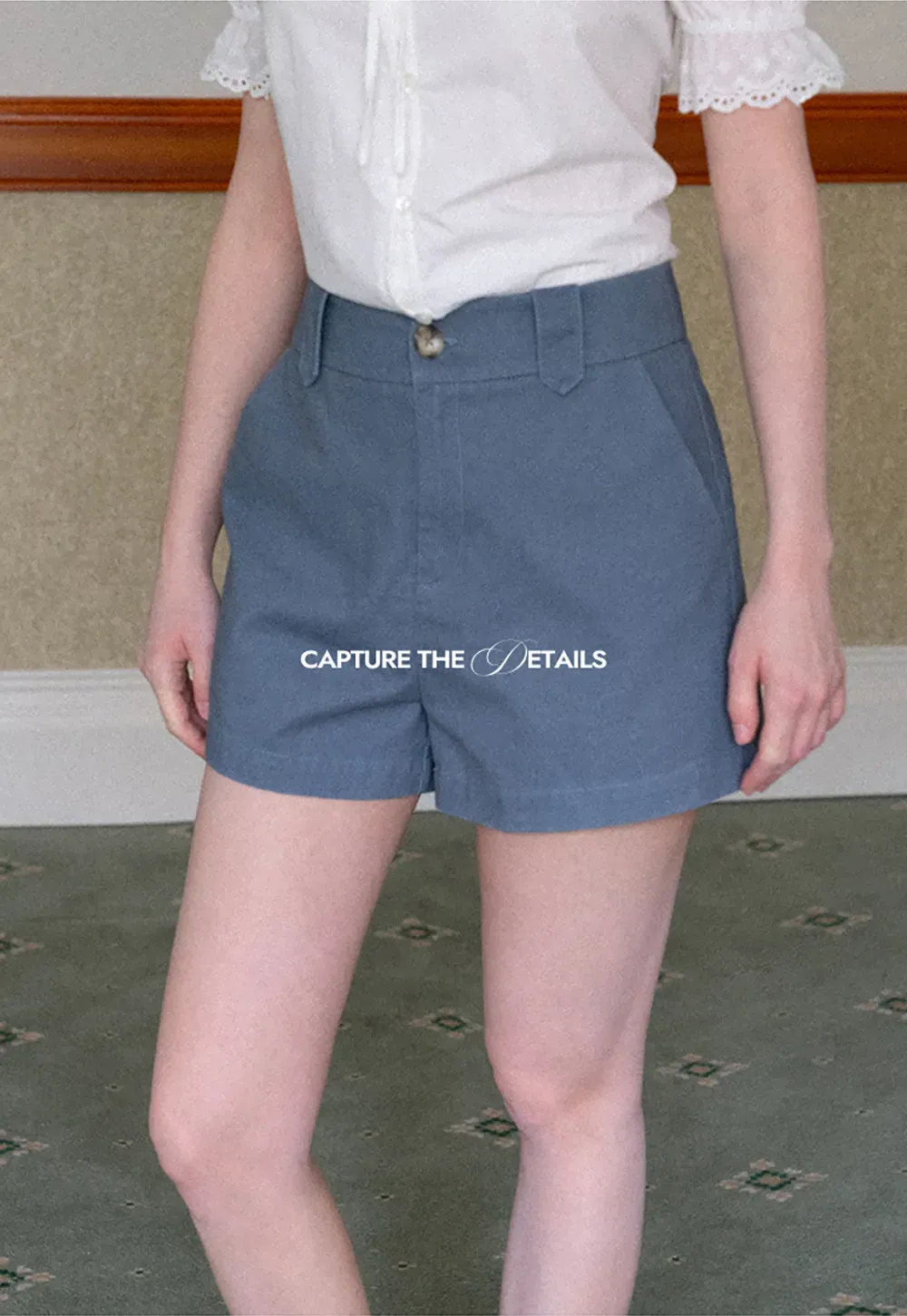 High Waist Structured Shorts with Belt Loops