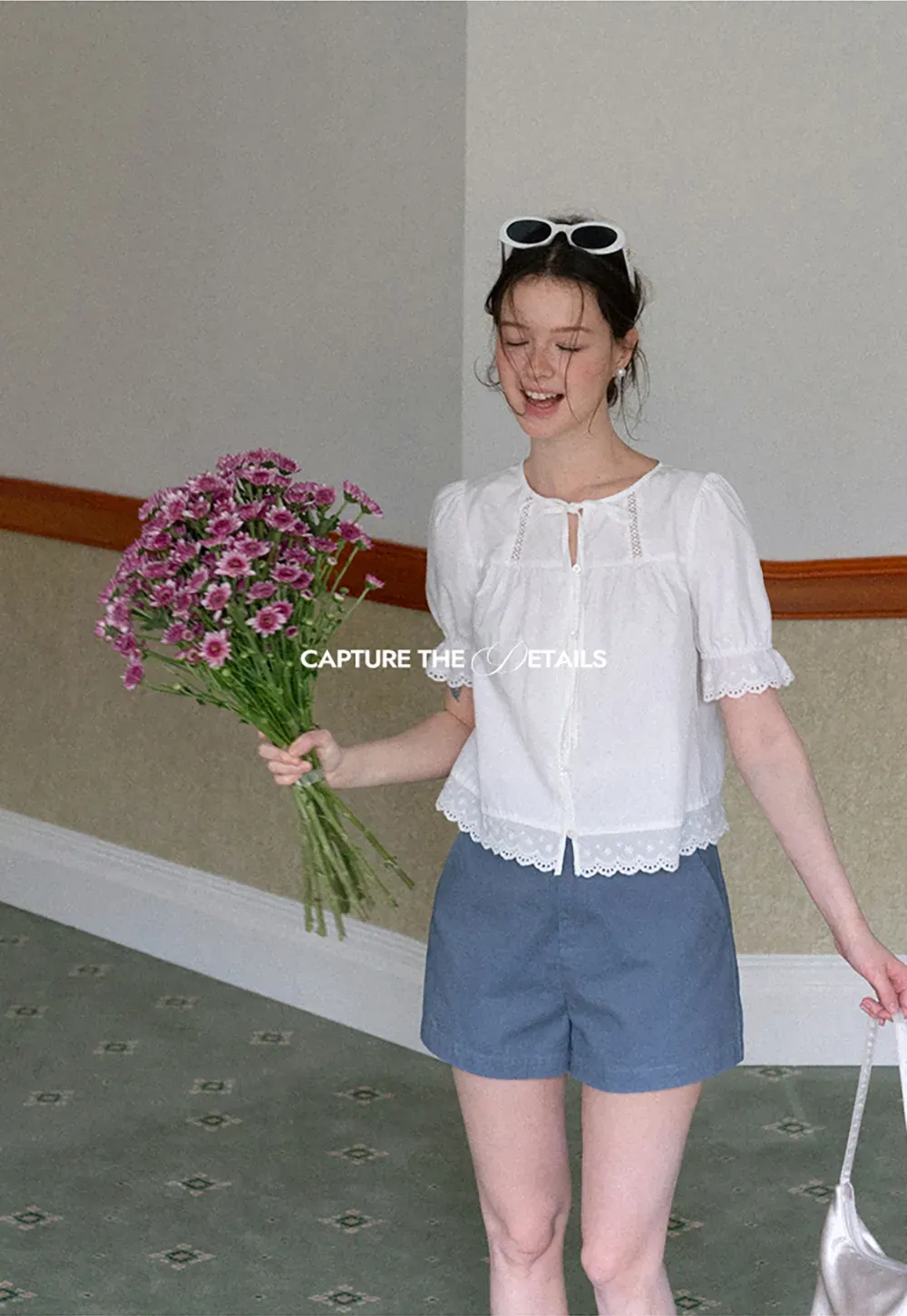 High Waist Structured Shorts with Belt Loops