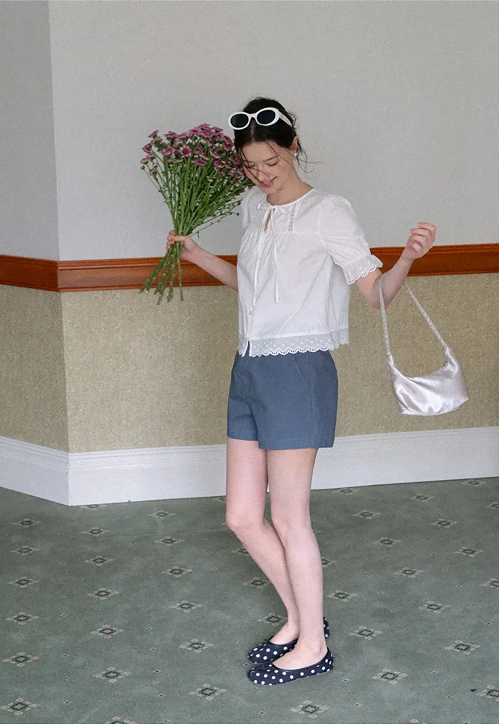 High Waist Structured Shorts with Belt Loops