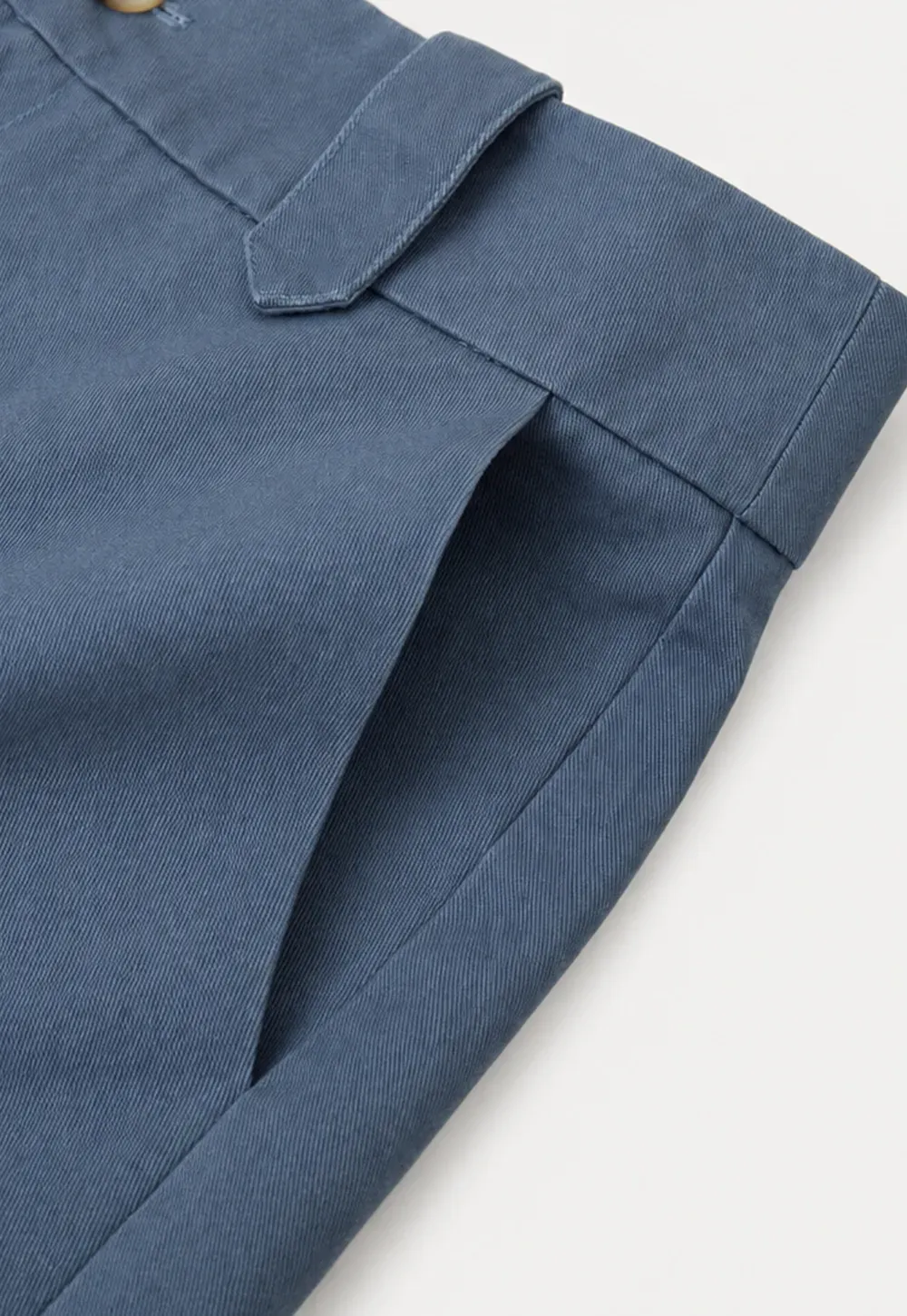 High Waist Structured Shorts with Belt Loops