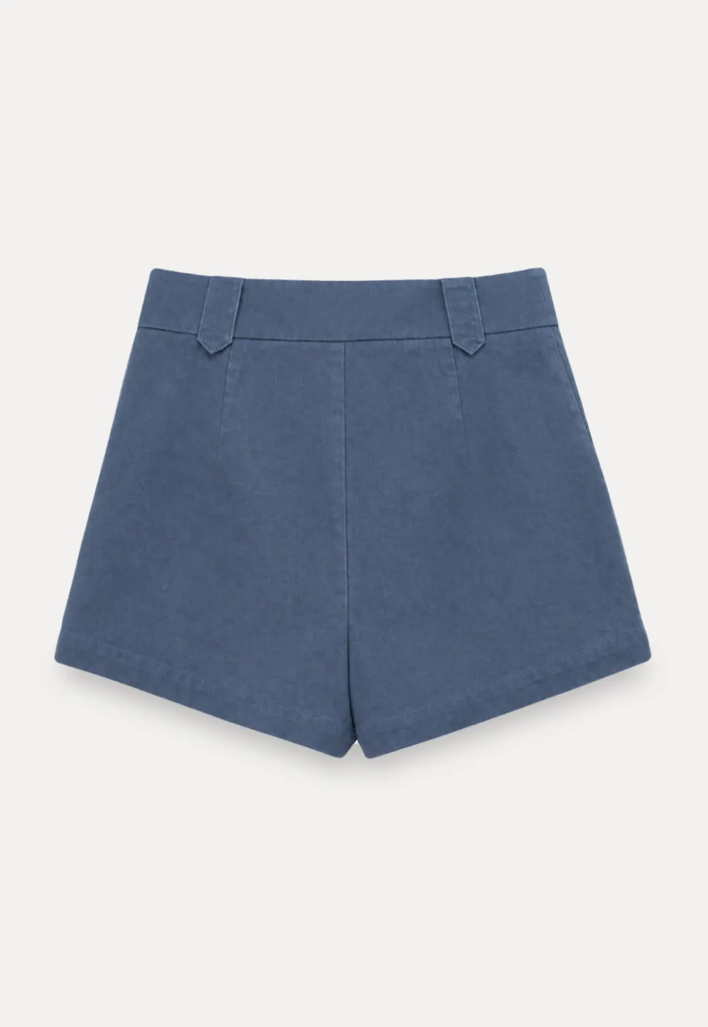 High Waist Structured Shorts with Belt Loops
