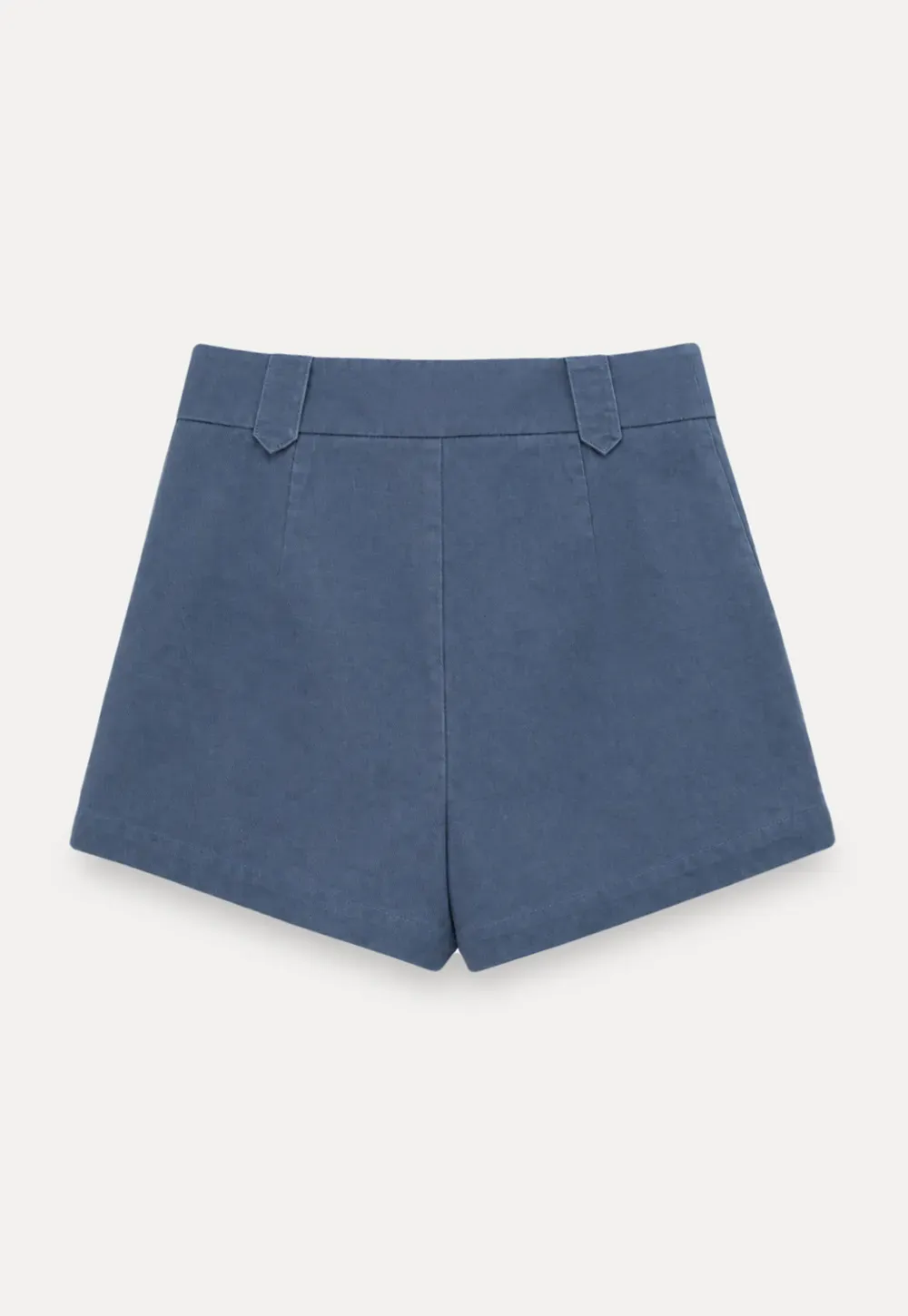 High Waist Structured Shorts with Belt Loops