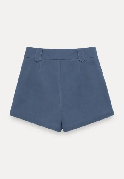 High Waist Structured Shorts with Belt Loops
