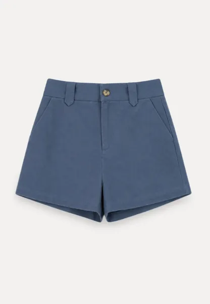 High Waist Structured Shorts with Belt Loops