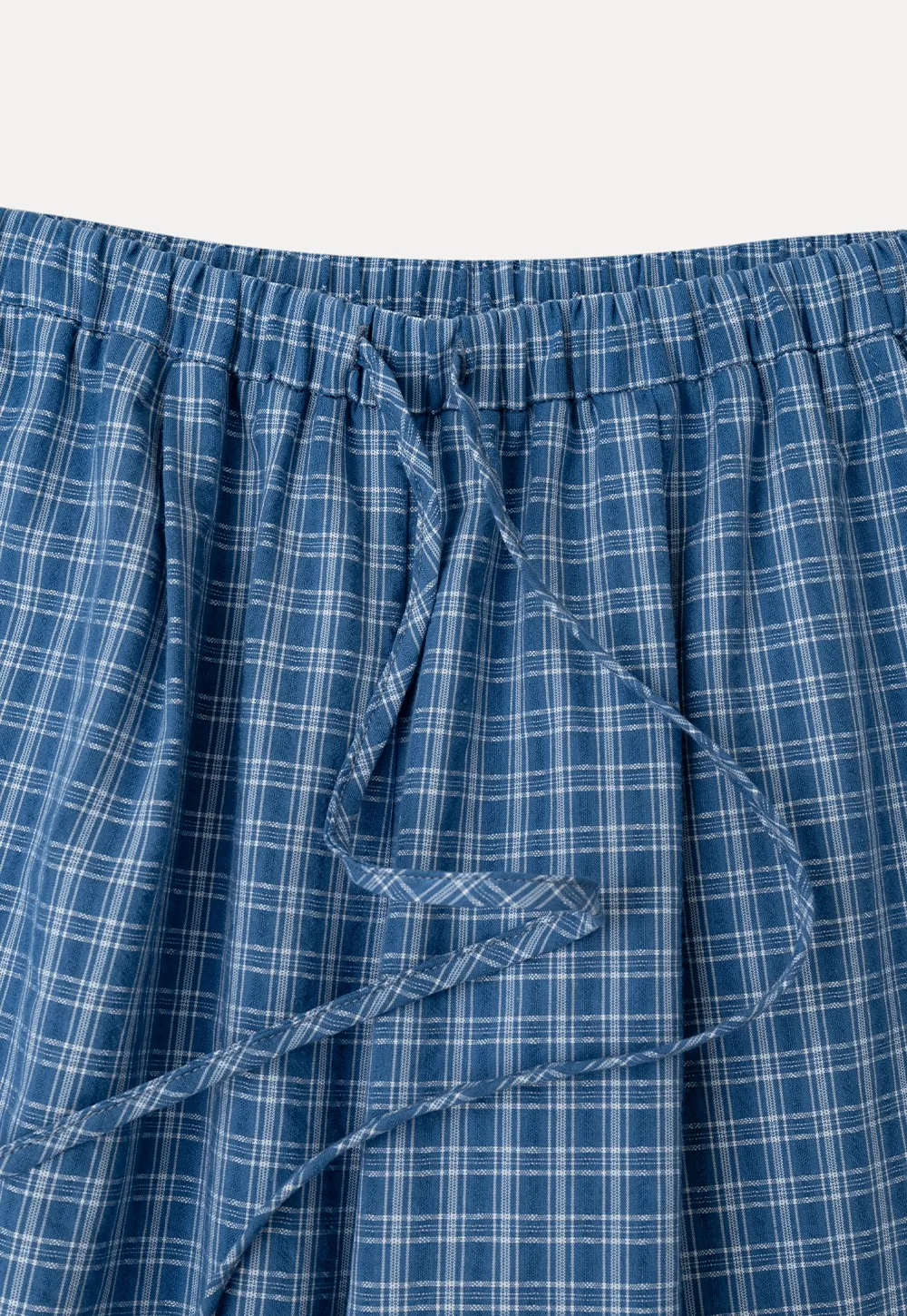 Wide Leg Gingham Check Casual Pants