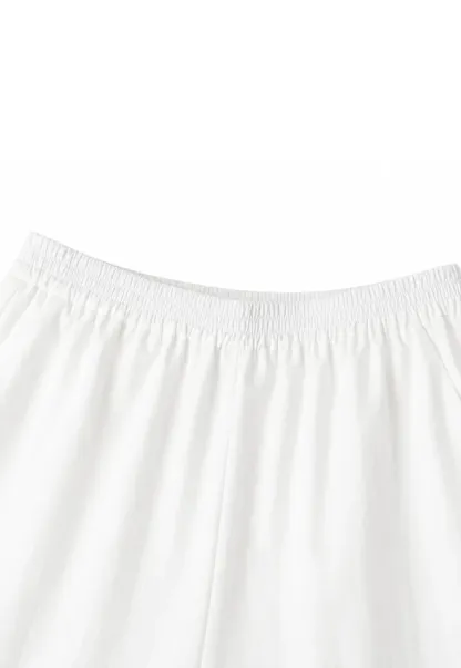 Lace Trim Cropped Shorts