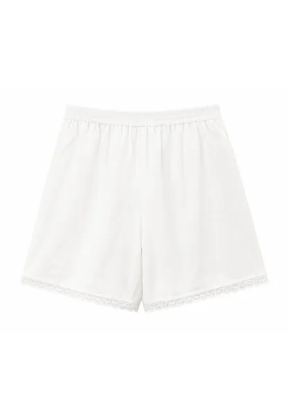 Lace Trim Cropped Shorts