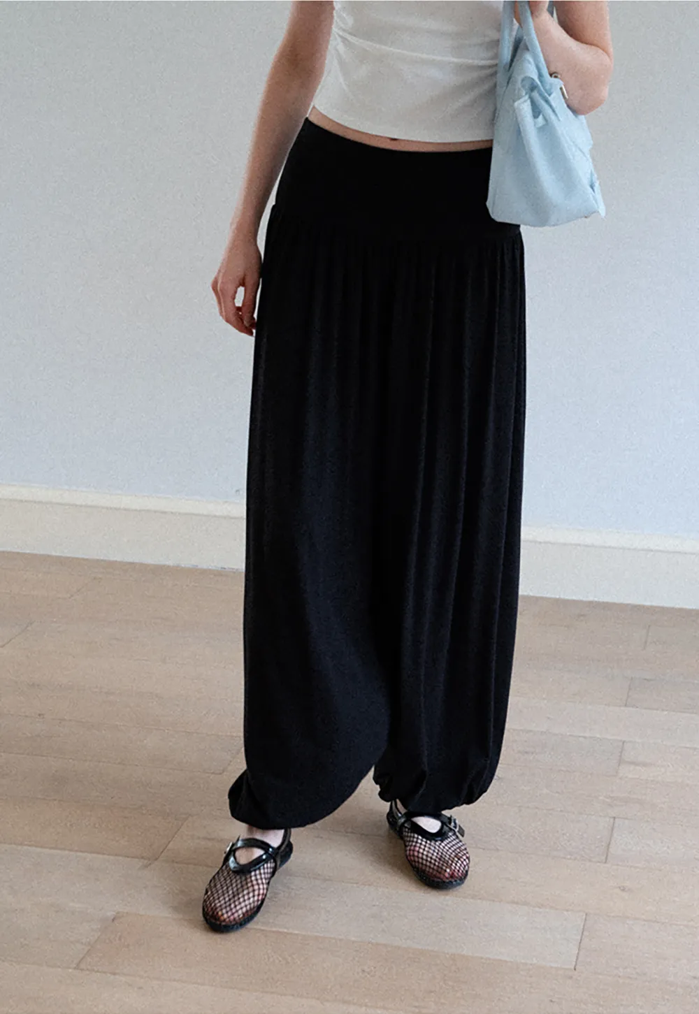 High Waist Pleated Wide Leg Casual Pants