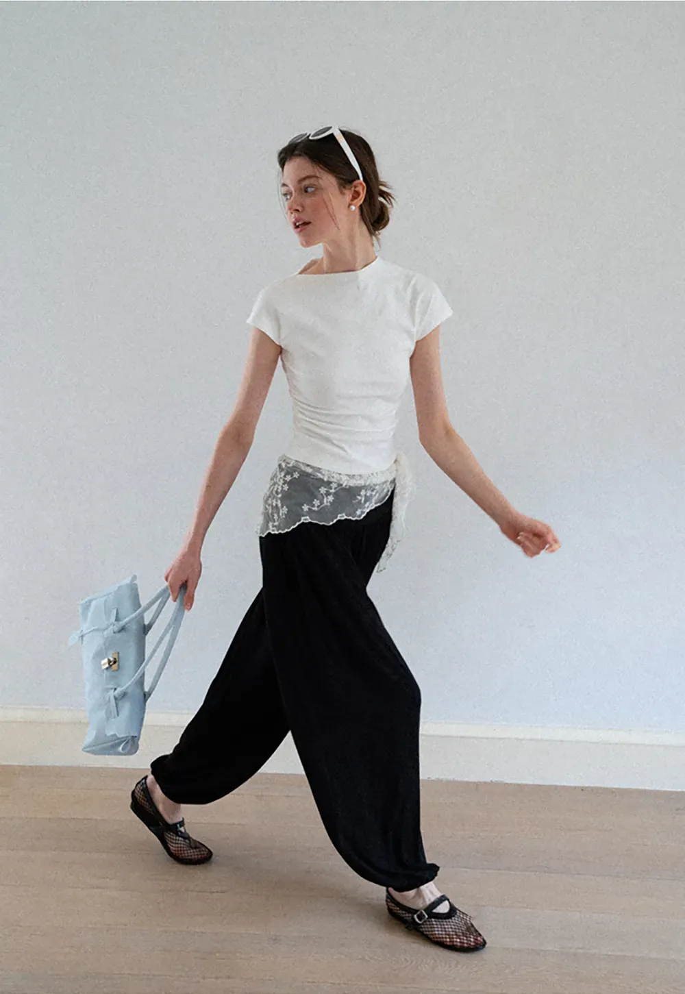 High Waist Pleated Wide Leg Casual Pants