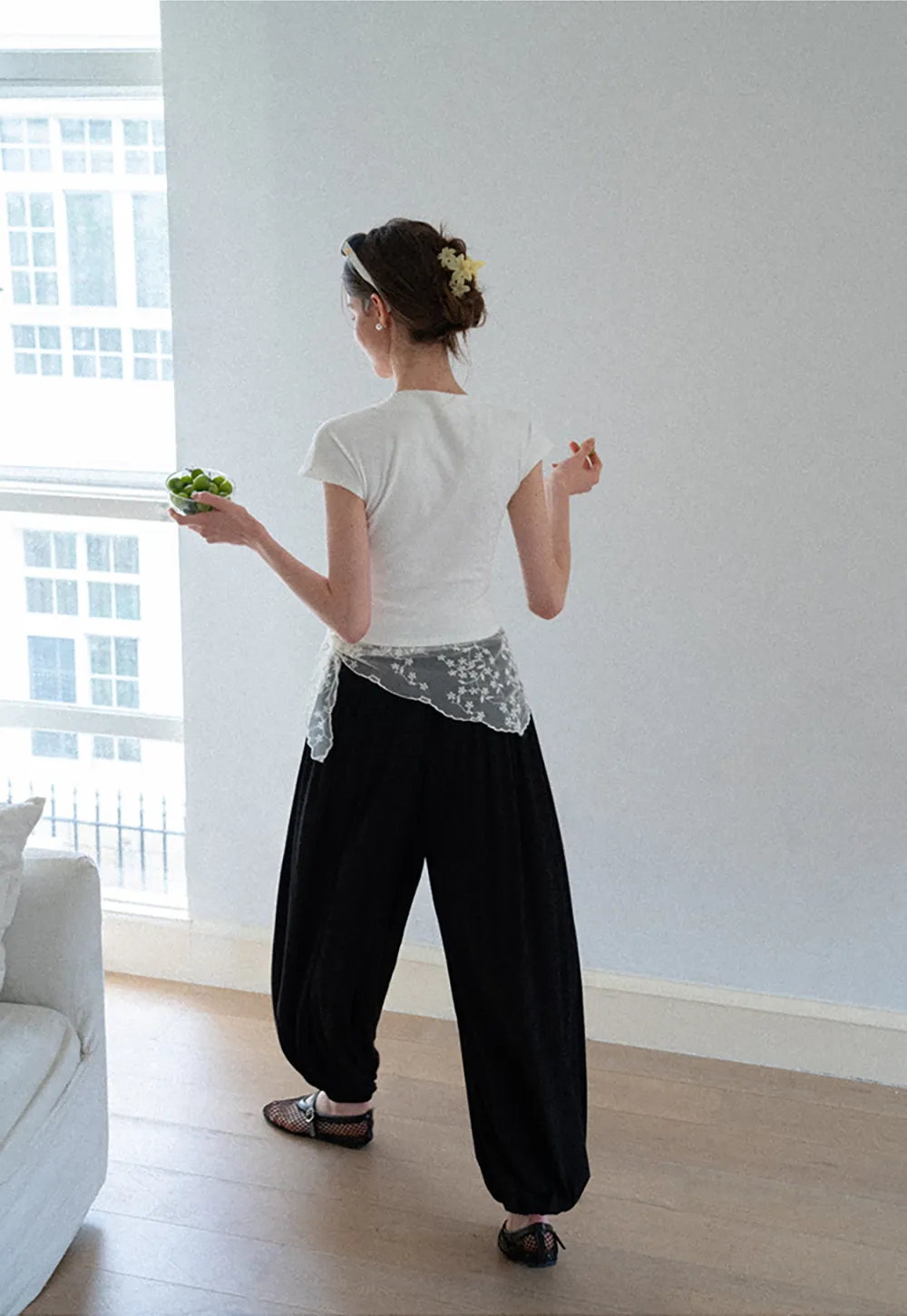 High Waist Pleated Wide Leg Casual Pants