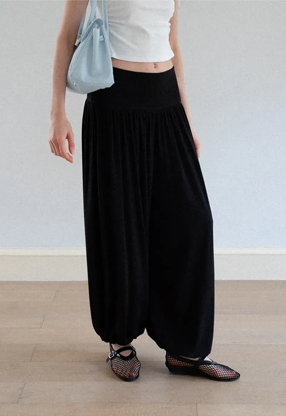High Waist Pleated Wide Leg Casual Pants