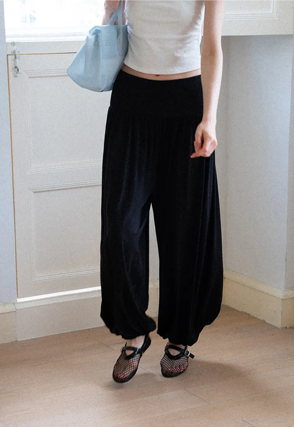 High Waist Pleated Wide Leg Casual Pants