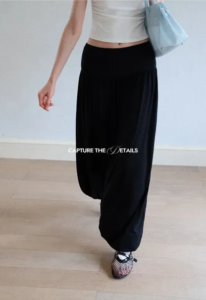 High Waist Pleated Wide Leg Casual Pants