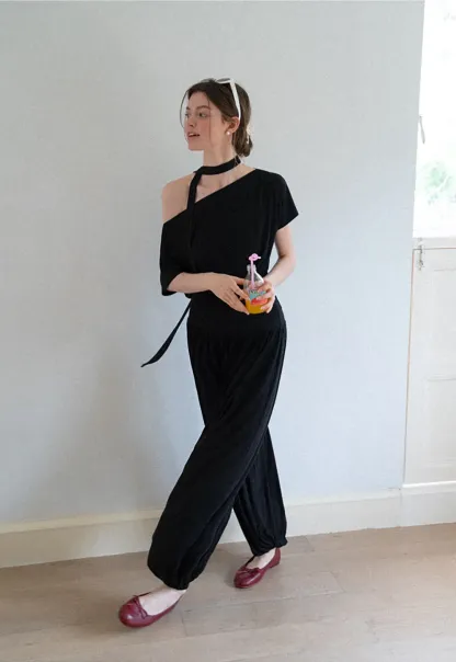 High Waist Pleated Wide Leg Casual Pants