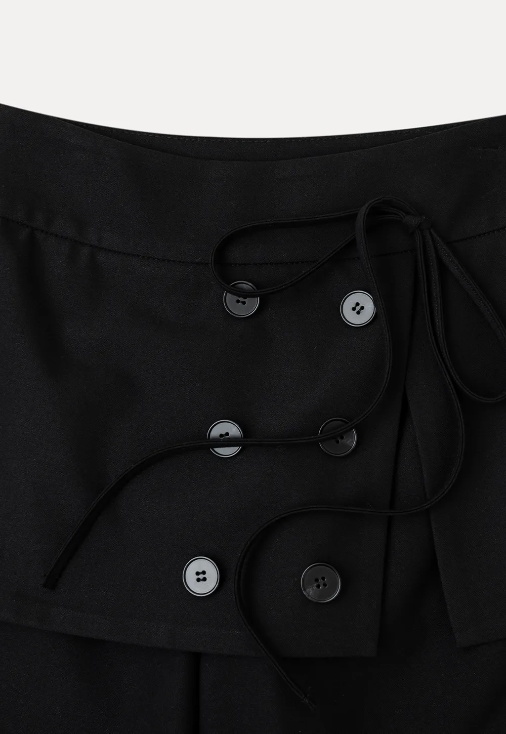 Peplum Waist Wide Leg Casual Pants