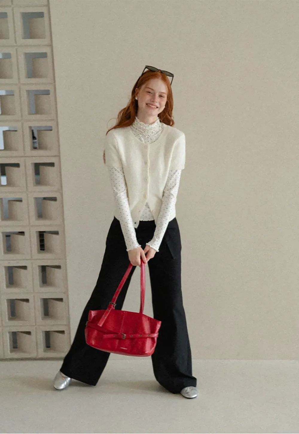 Peplum Waist Wide Leg Casual Pants