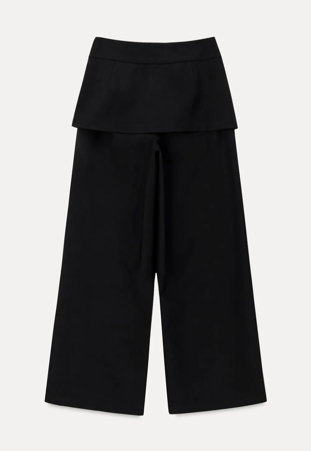 Peplum Waist Wide Leg Casual Pants
