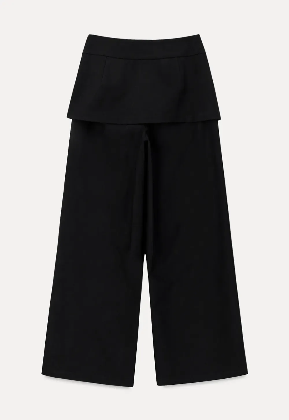 Peplum Waist Wide Leg Casual Pants