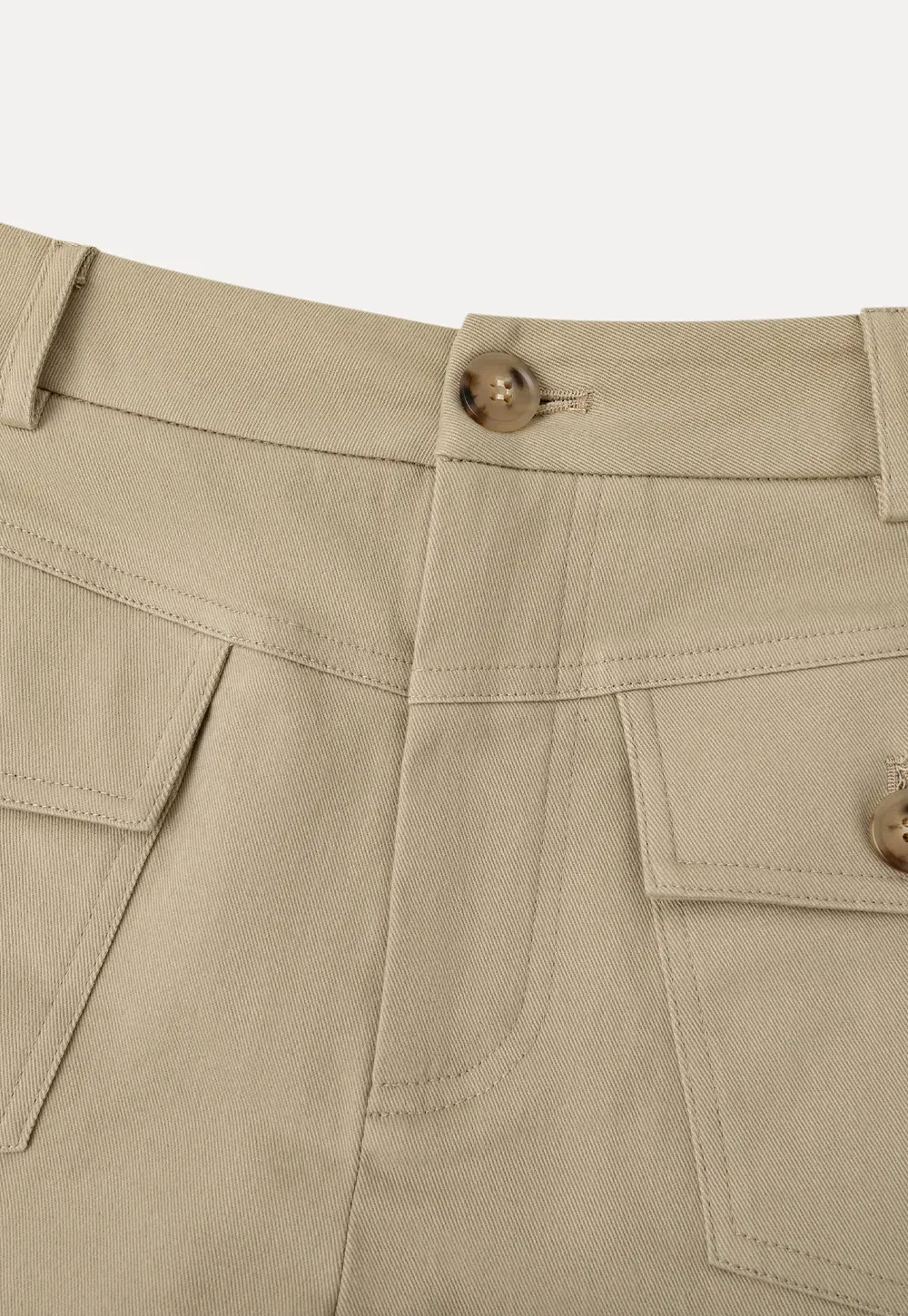High Waist Cargo Pocket Shorts
