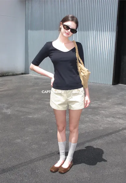 High Waist Cargo Pocket Shorts