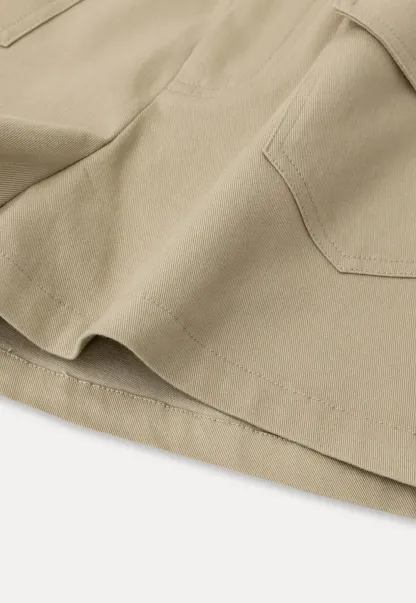 High Waist Cargo Pocket Shorts
