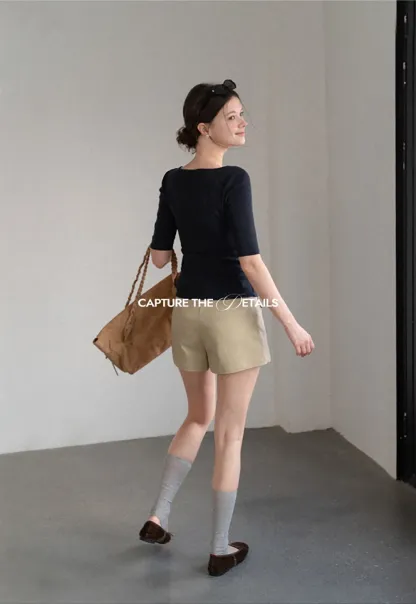 High Waist Cargo Pocket Shorts