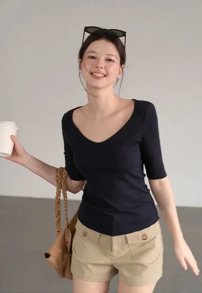 High Waist Cargo Pocket Shorts