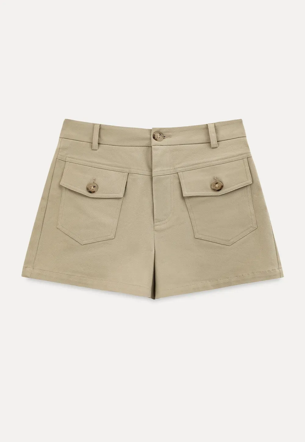 High Waist Cargo Pocket Shorts