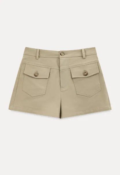 High Waist Cargo Pocket Shorts