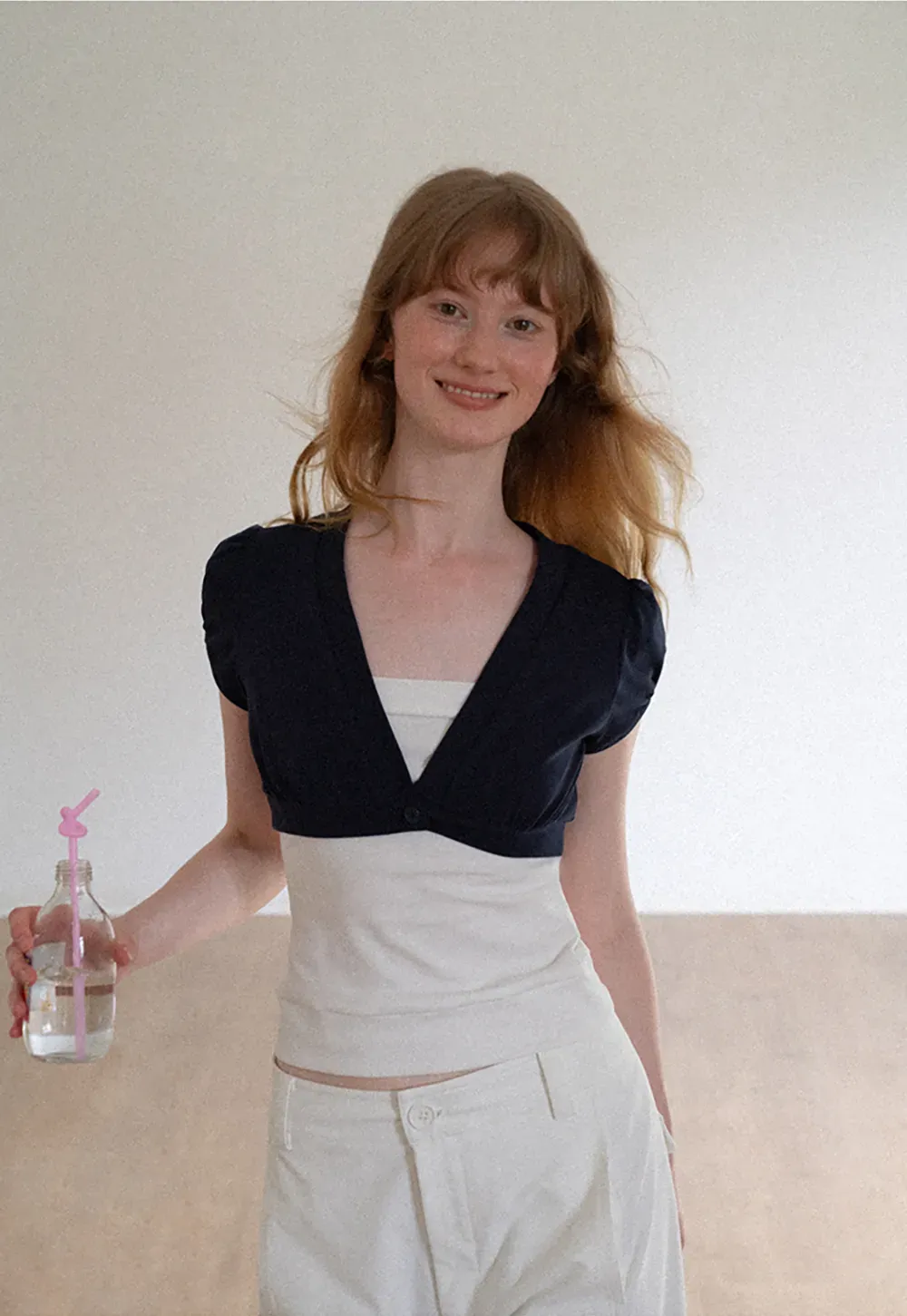 Wide Leg High Waist Belted Casual Pants