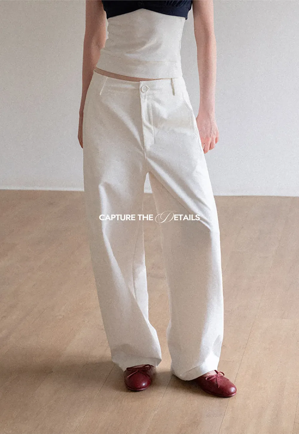 Wide Leg High Waist Belted Casual Pants