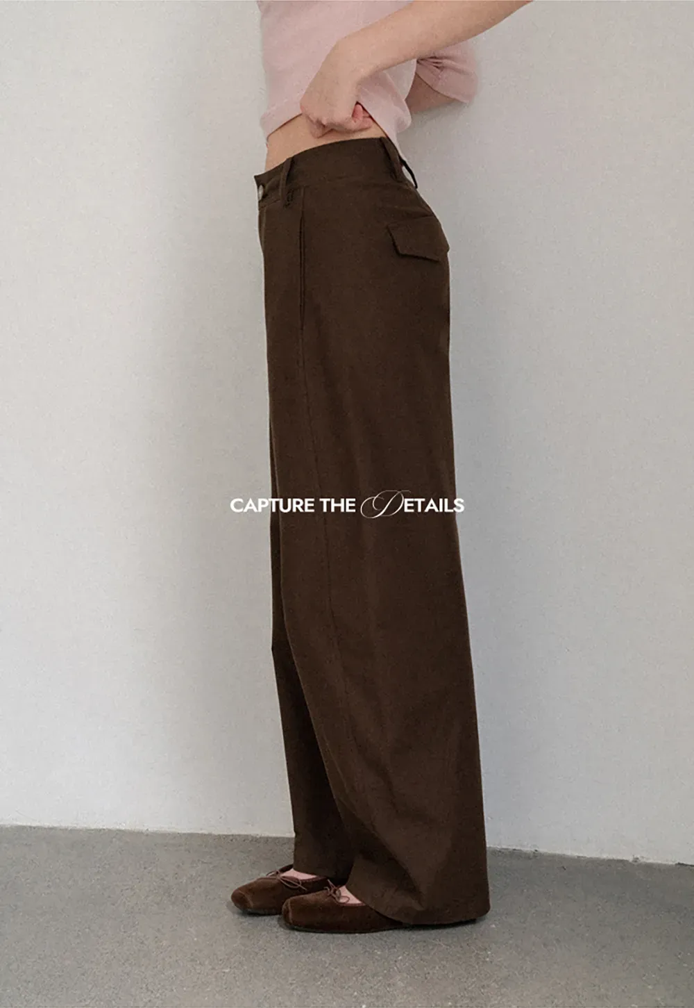 Wide Leg High Waist Belted Casual Pants