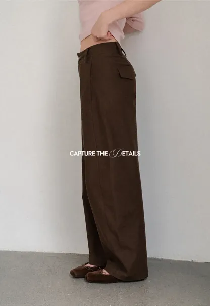 Wide Leg High Waist Belted Casual Pants