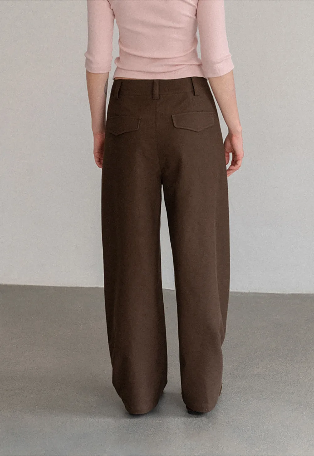 Wide Leg High Waist Belted Casual Pants