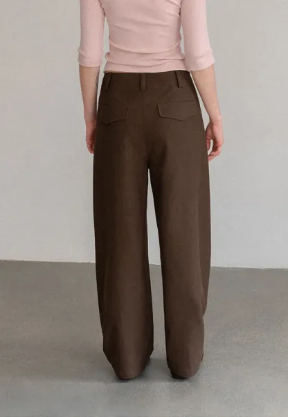 Wide Leg High Waist Belted Casual Pants