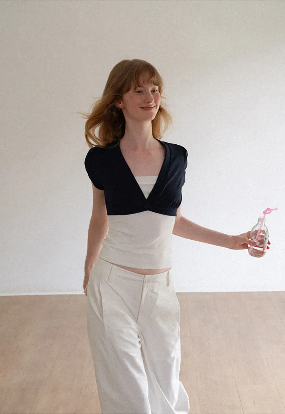 Wide Leg High Waist Belted Casual Pants