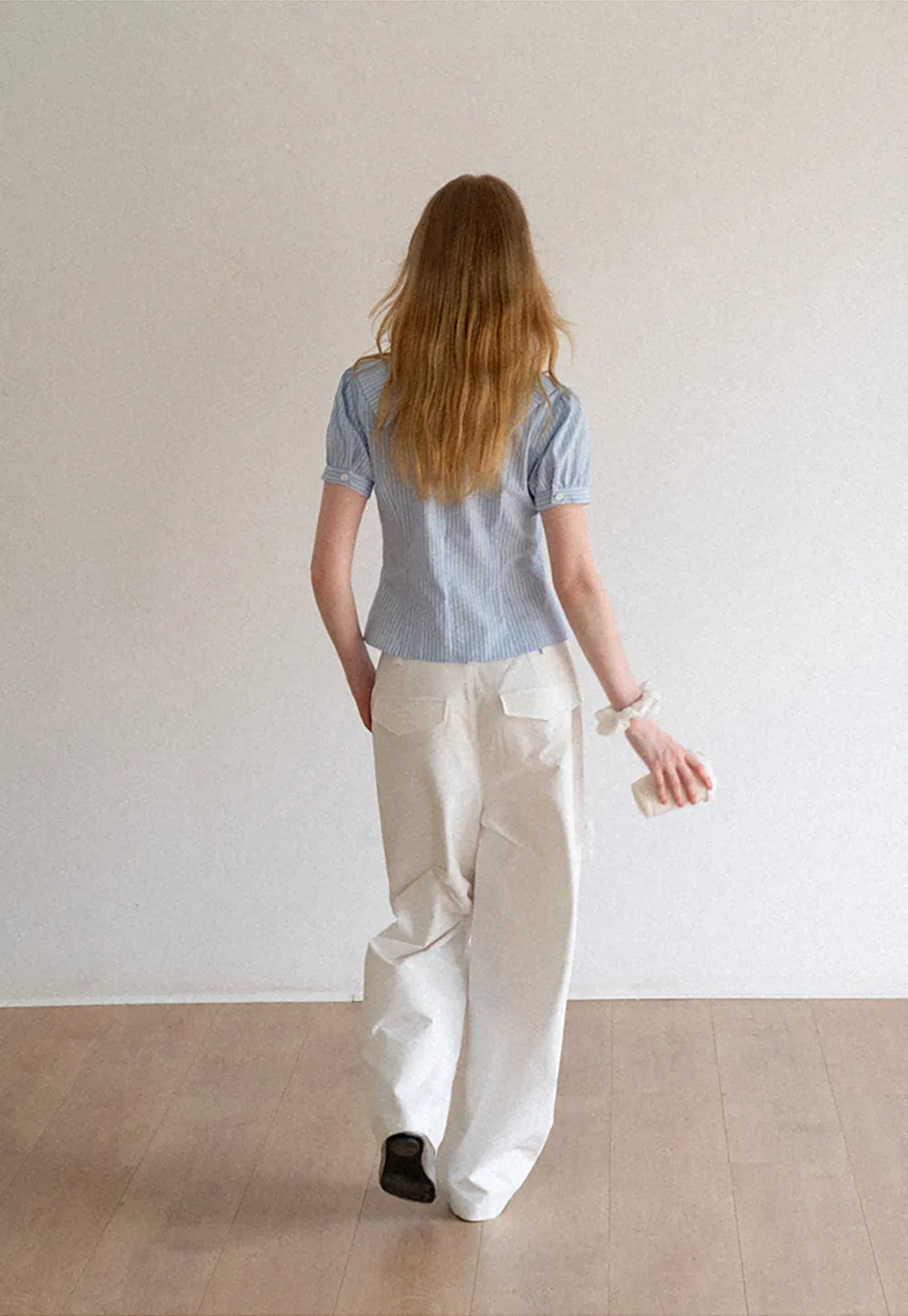 Wide Leg High Waist Belted Casual Pants