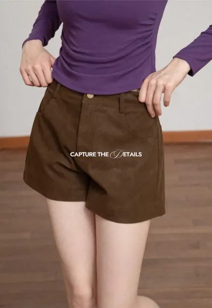 High Waist Corduroy Shorts