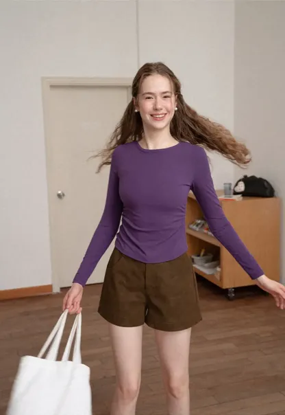 High Waist Corduroy Shorts