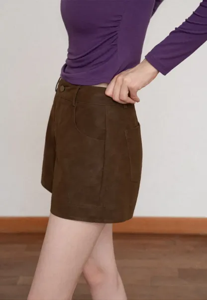 High Waist Corduroy Shorts