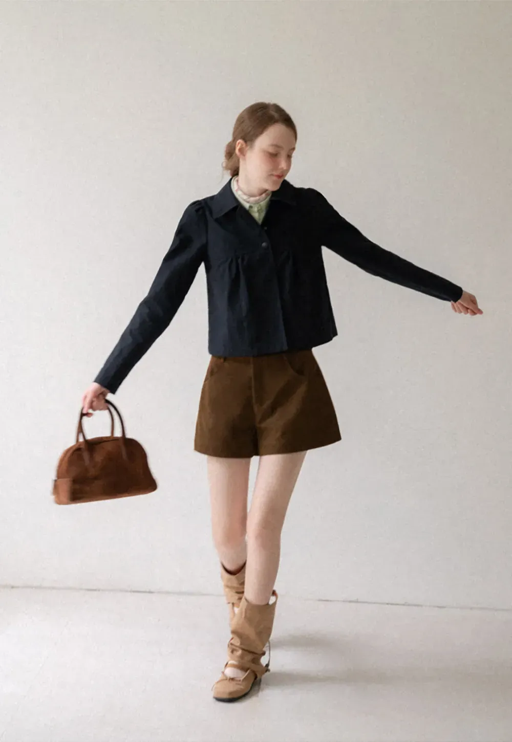 High Waist Corduroy Shorts